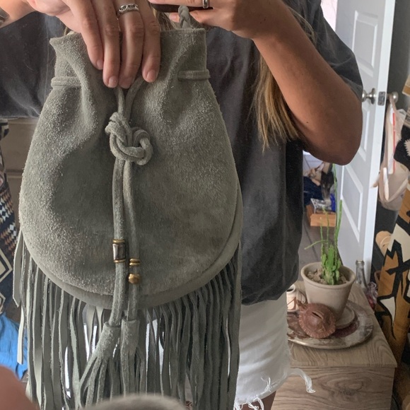 Sweetgrass leather fringe purse sweetgrass leather fringe bag handmade bag - Picture 7 of 7